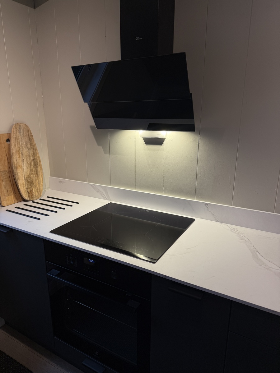 Induksjonstopp, stekeovn og ventilator